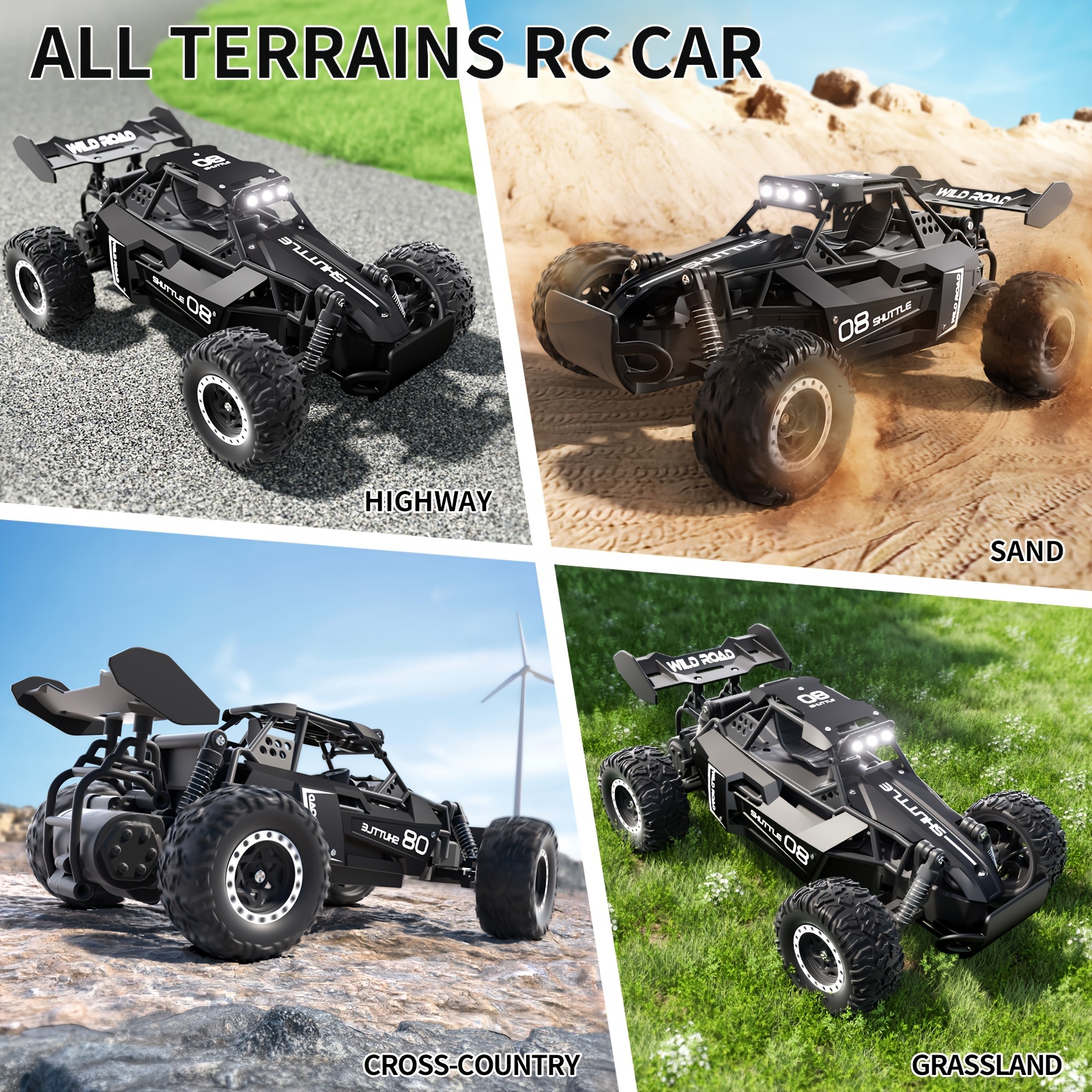 1:16 scale high speed remote control off-road vehicle, 20 km/ h electric drift racing car, alloy steel frame, with charger and battery, shock absorption, anti-collision, durable - ideal choice for birthday, Halloween, Christmas gifts, optional blue/ orange/ black