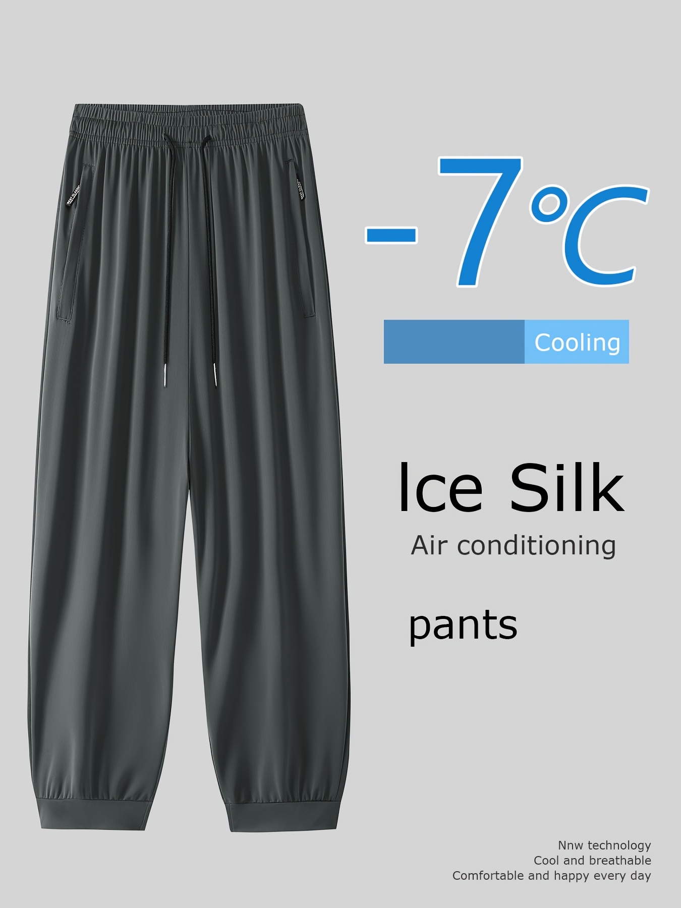   obm tapered hidden zipper quick dry mens long pants high stretch outdoor athletic trousers with drawstring elastic mens pants