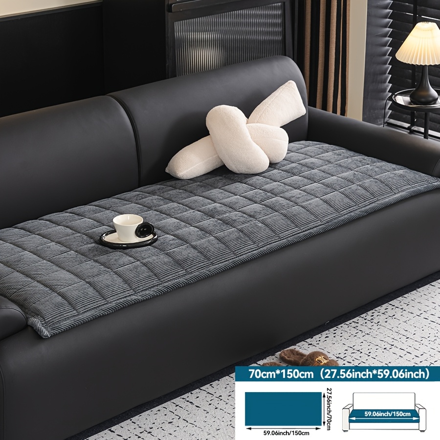 E-shop Vier-Jahreszeiten-Plüsch-Stil-Sofakissen, rutschfester, leichter Luxus, kratzfester Sofaschoner für Haustiere, haustierfreundlicher