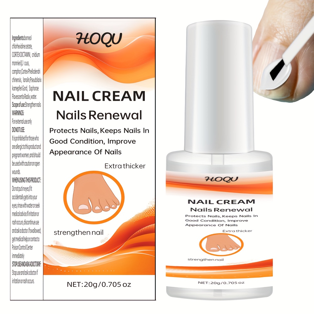 

20g Nail Renewal Cream For Discolored And Thick Nails, Improve Appearance Of Nails Keep Nails In Good Condition Strengthen Nails