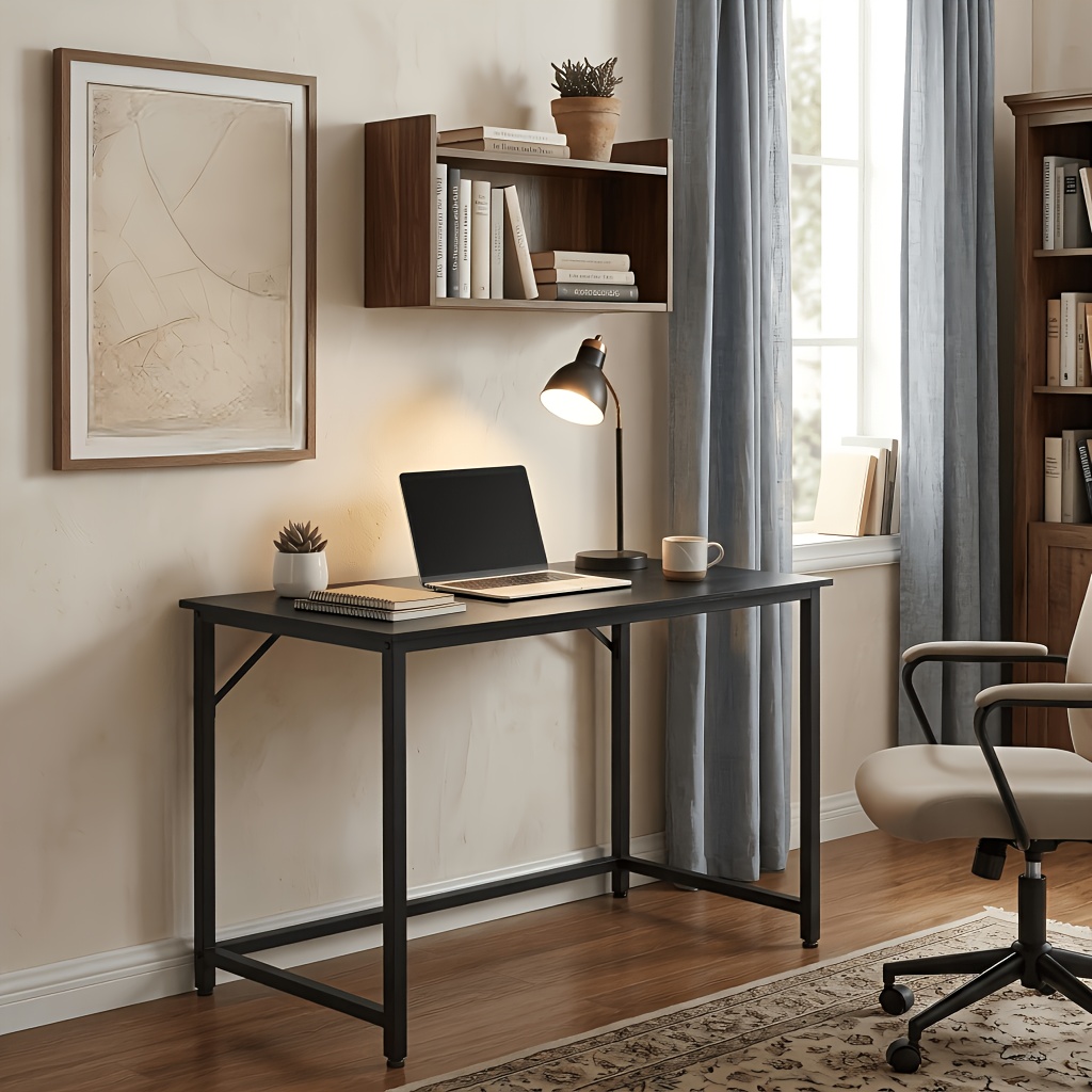 E-shop Computer-Schreibtisch, Kleiner Büroschreibtisch und Arbeitsplatz, Schreibtisch für Home Office, Studium, Schlafzimmer, 50 X 100 X 76cm,