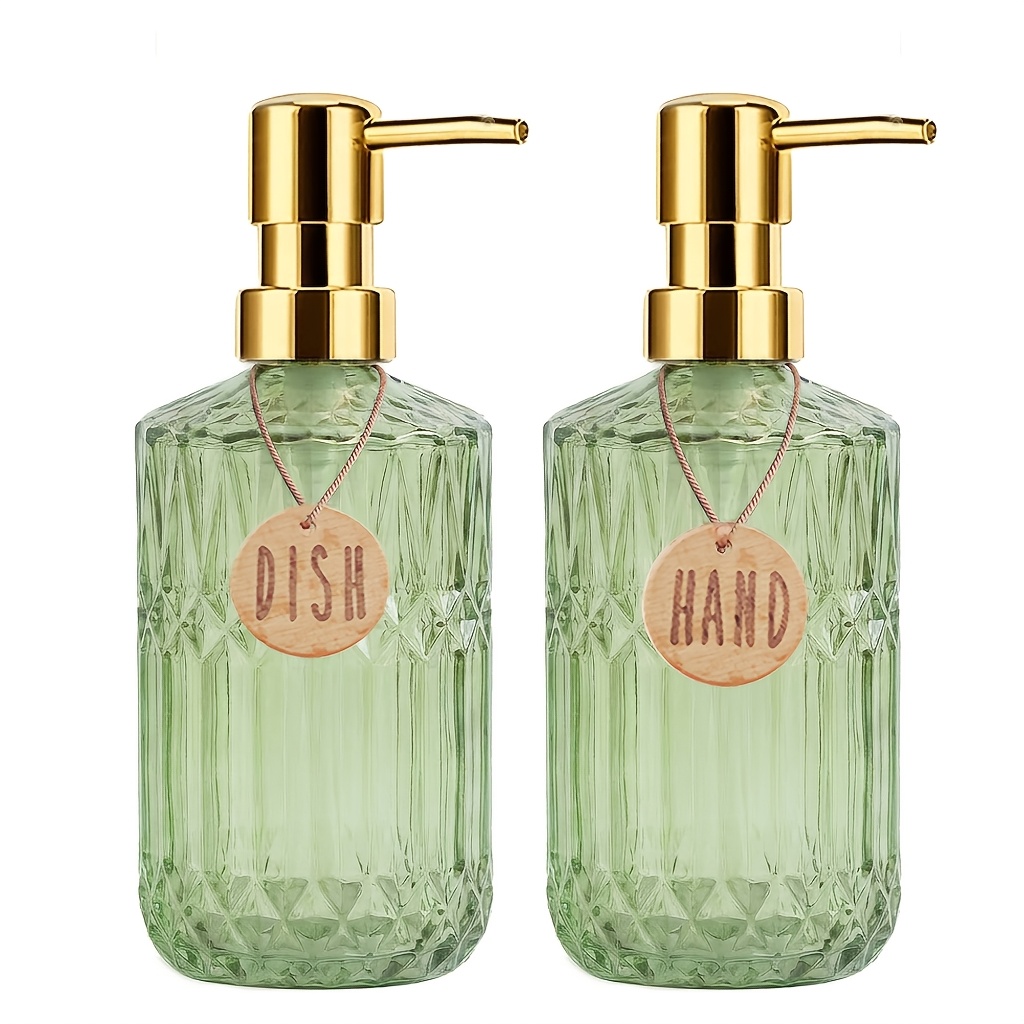 TEMU 2pcs Set Bathroom Kitchen Hand Soap Dispenser Pump-type Lotion Bottle With Classification Tag