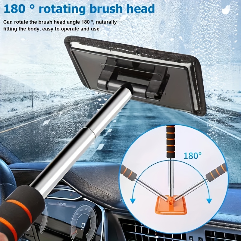 4pcs Car Glass Brush And Replacement Cloth, with Retractable... product image 9