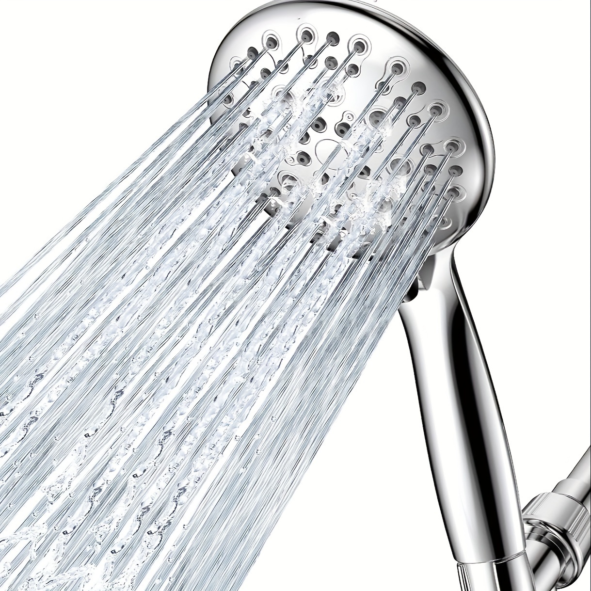 

High Pressure Shower Heads With Handheld 6 Spray Settings Detachable Shower Head Set With Brass Swivel Ball Bracket And Extra Long Stainless Steel Hose