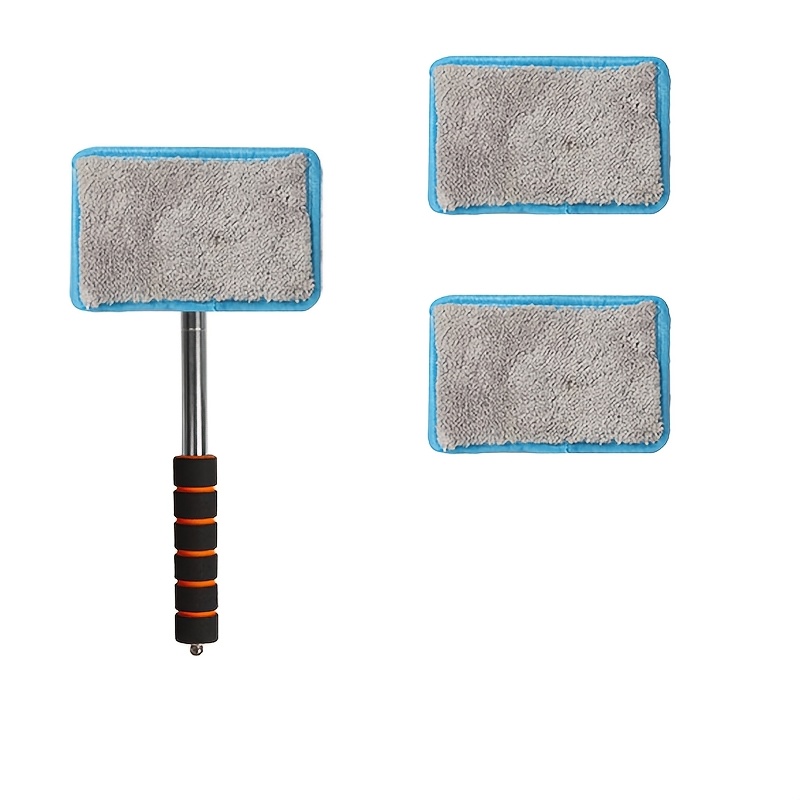 TEMU Car Windshield Cleaning Brush, Window Glass Cleaner, Retractable Wiper, Extra-long Handle, Scratch-free Soft Cleaning Cloth, Car Wash Tool,