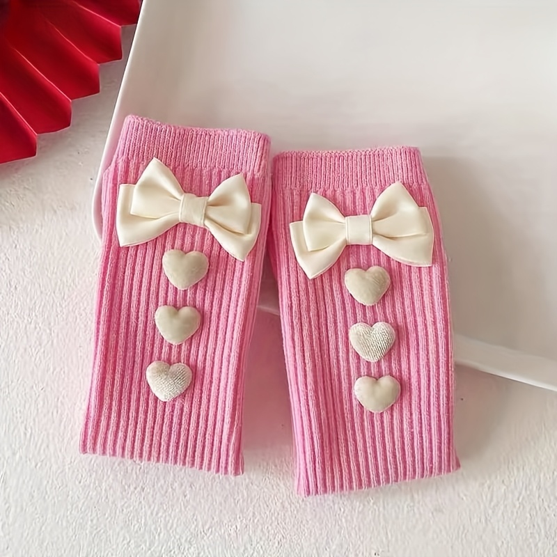 Image of Girls' Mid-high Tube Calf Socks New Year Red Socks Soft, Comfortable, Sweet, And Versatile