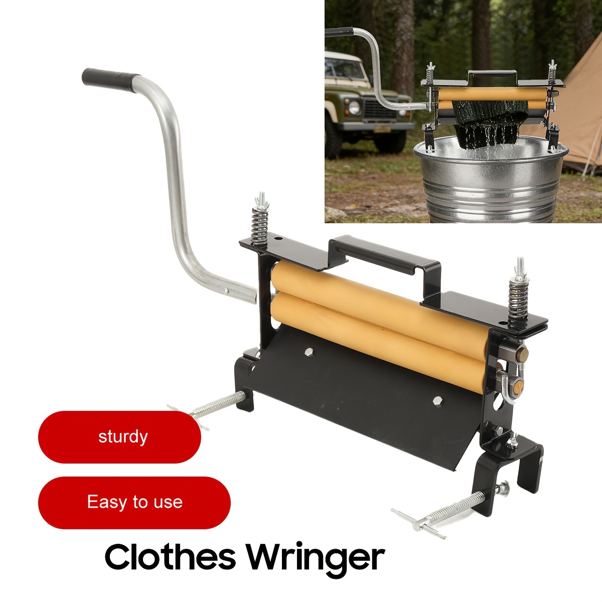 Image of New Clothes Wringer Removes 95% Of Water Heavy Duty Laundry Wringer Portable, Laundry Hampers