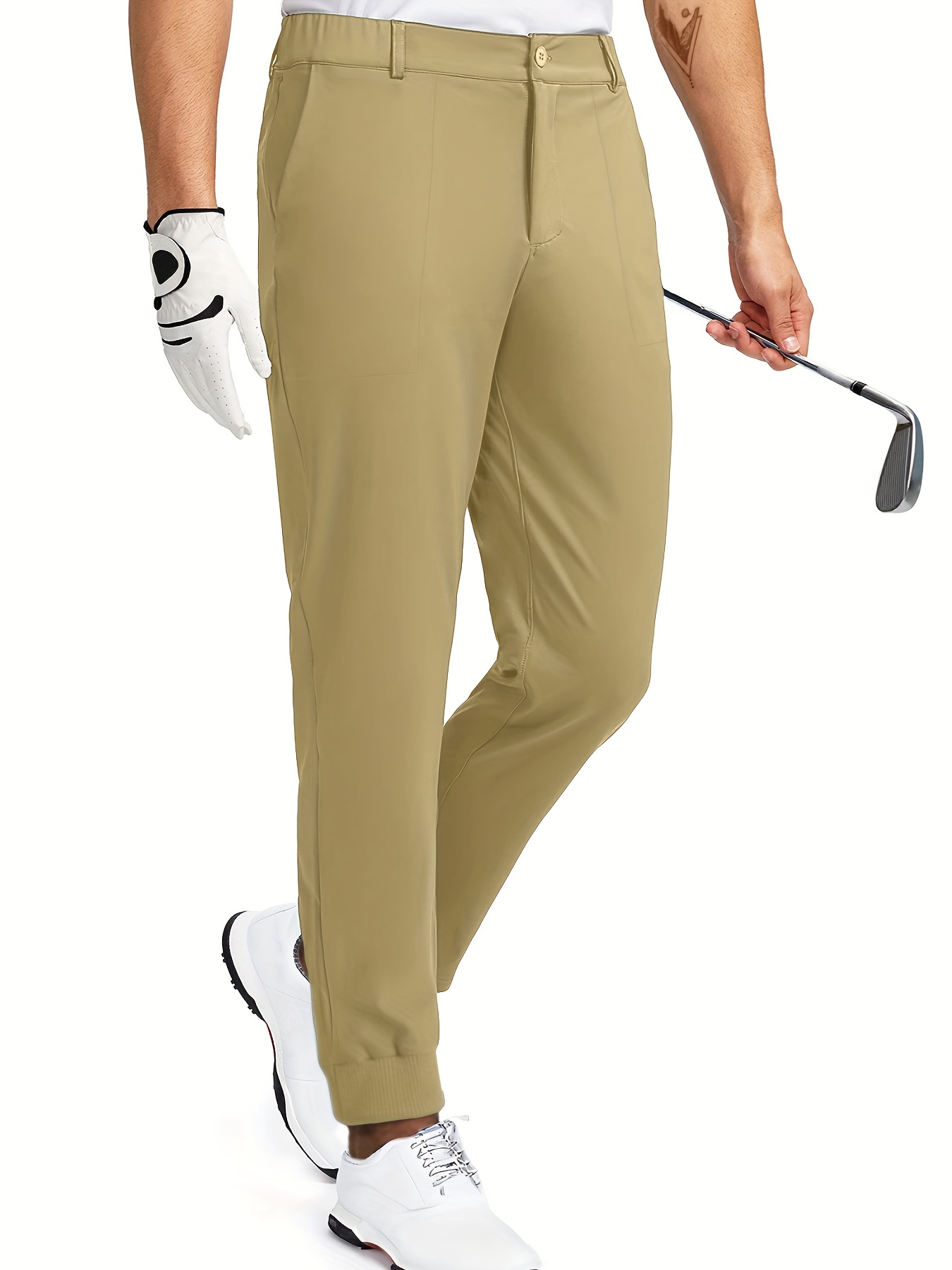 Women's Golf Pants High Waist Slit Trim Athletic Pants Quick - Temu