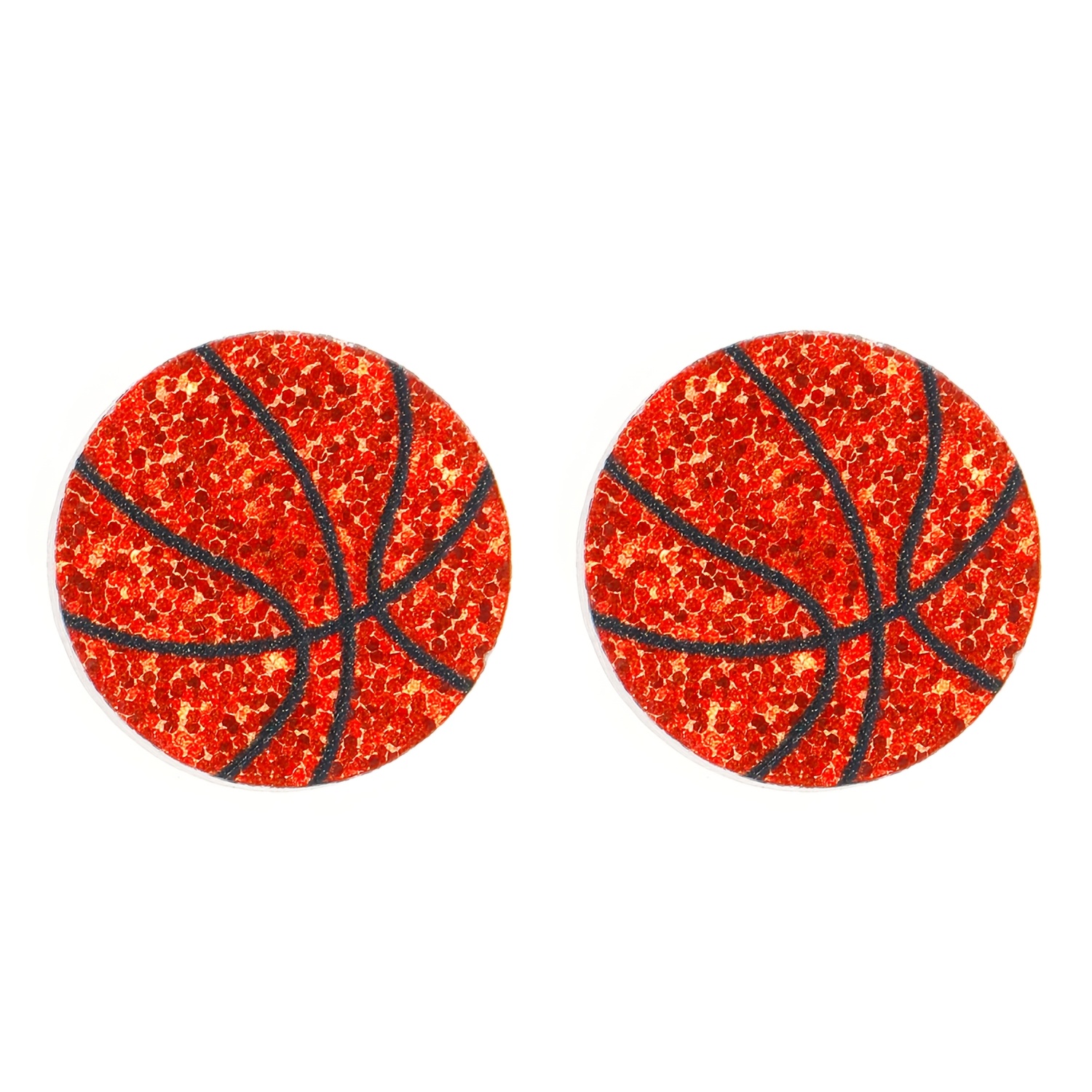TEMU Orecchini a perno , facili, squisiti, individuali, scintillanti, a forma di da basket, calcio e