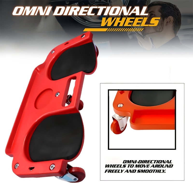 item picture a   mounted kneeling board for repair tasks featuring a tool storage area made from slip resistant and durable materials for   stability and   has smooth rollers for easy maneuvering