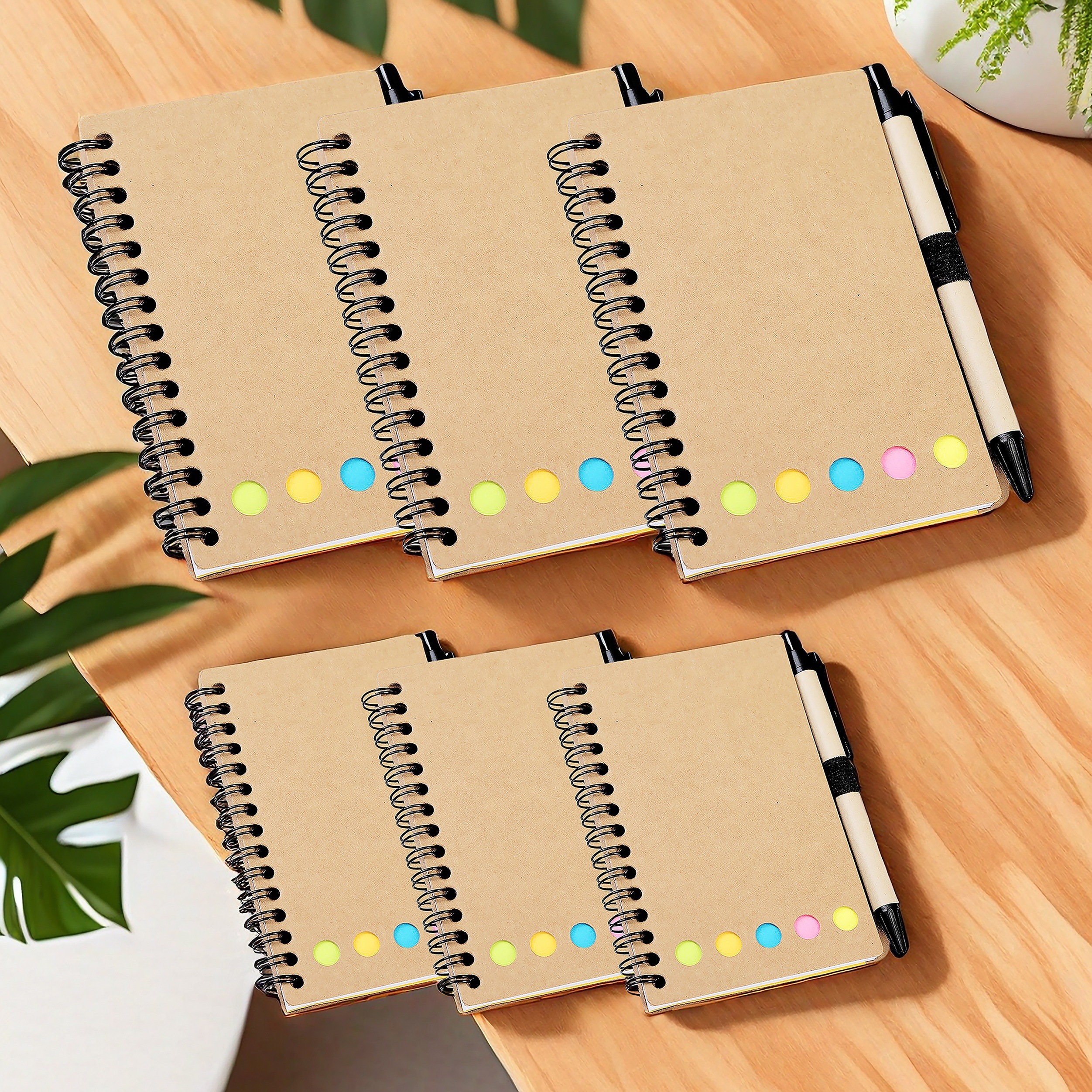 

A 12pcs Set Of Spiral-bound Notebooks With Tear-off Notes Made Of Paper, Suitable For Business Reminders, School, And Office Gifts.