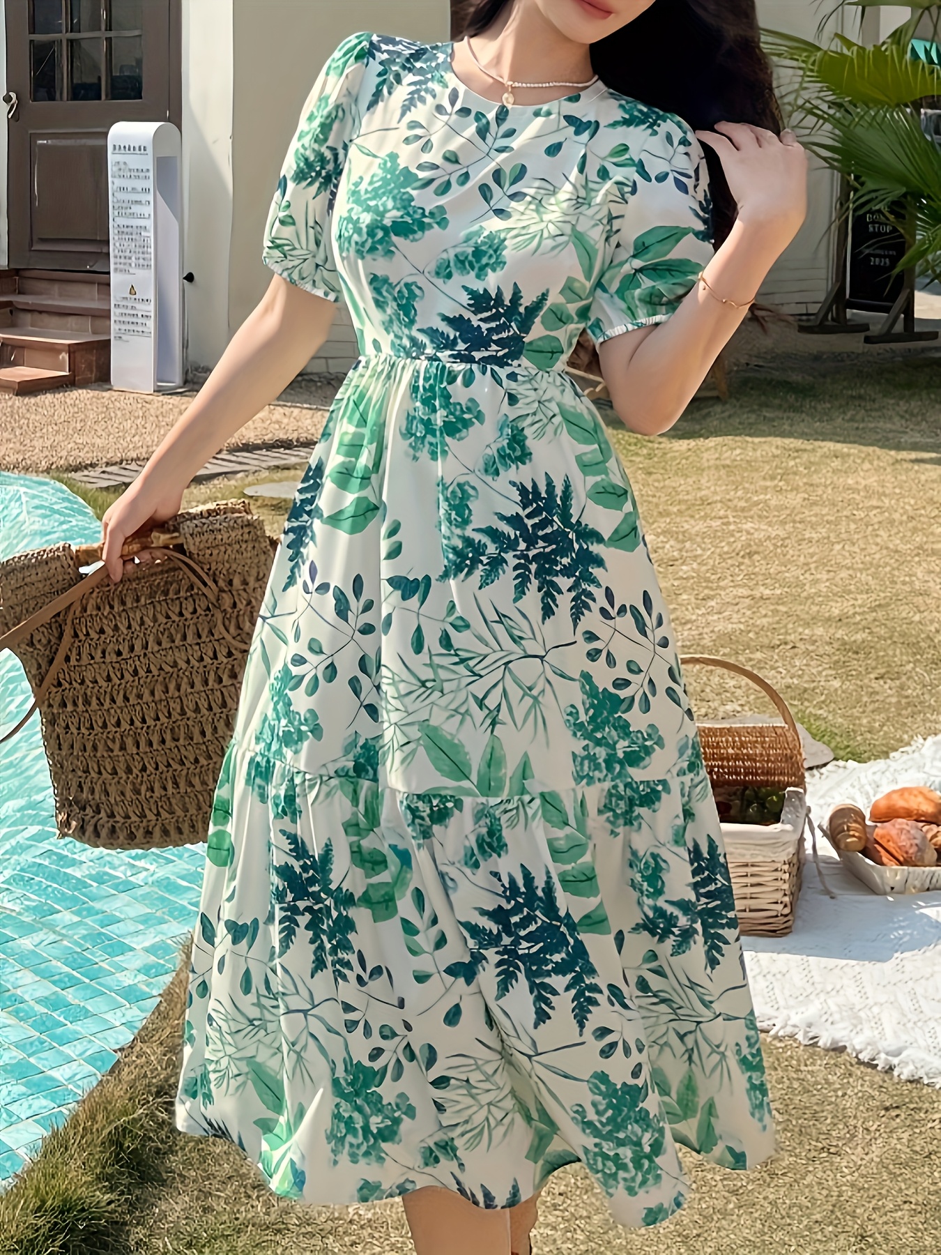 cute summer dress with sleeves Off-the-Shoulder Cute Pink Floral Mini Summer Dress Blush Bloom / Medium