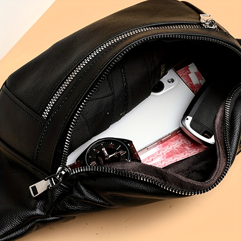 PU Leather Belt Phone Pouch Men