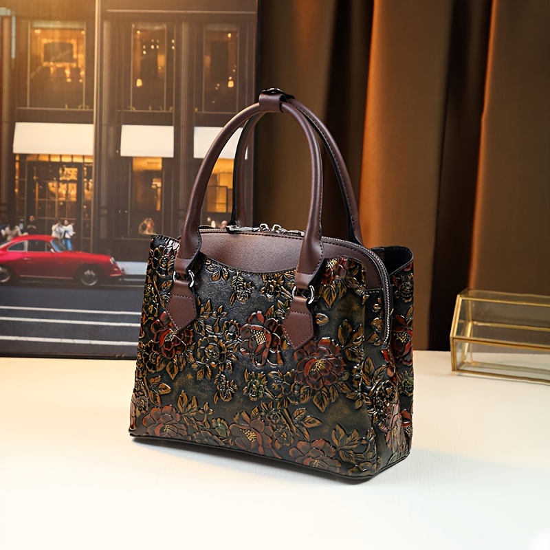 Large Capacity Handbag for Mothers, Retro Light Women's Bag