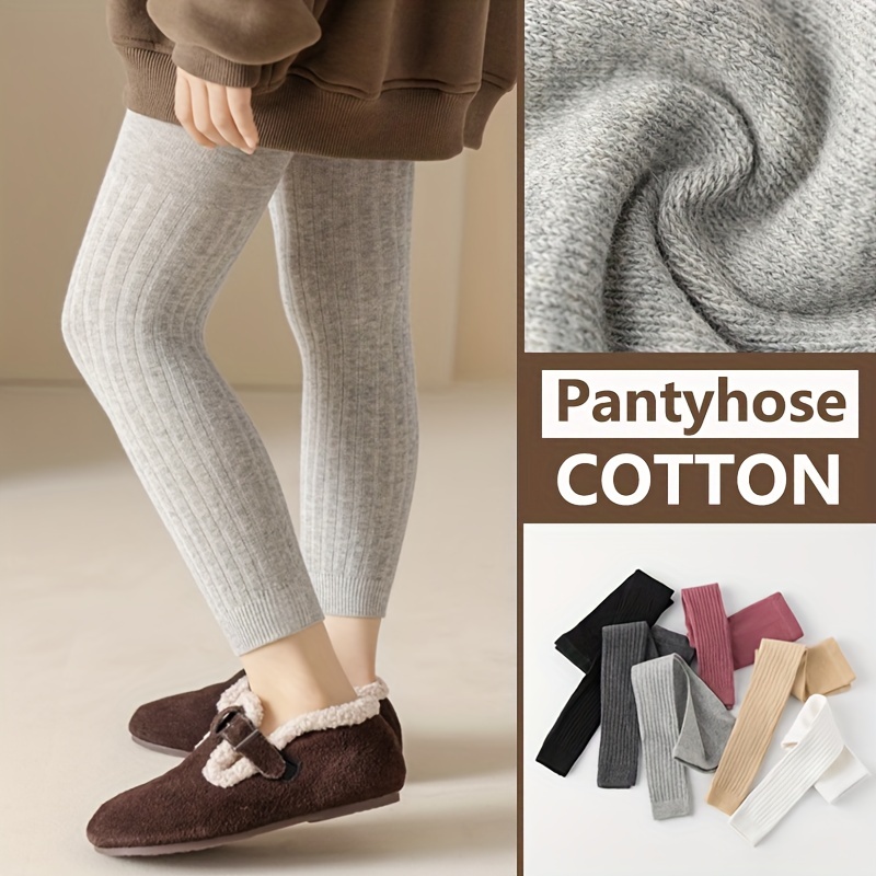 Winter Warm Cotton Plain Stirrup Footless Leggings Stretch Soft