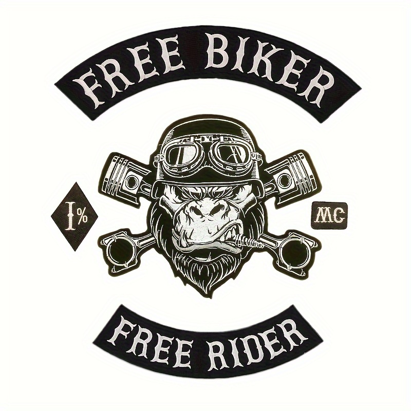 

5pcs/lots Motopatches Motorcycle Club Denim Embroidery Patches Motorcycle Patches Motorcycle Patches For Vest