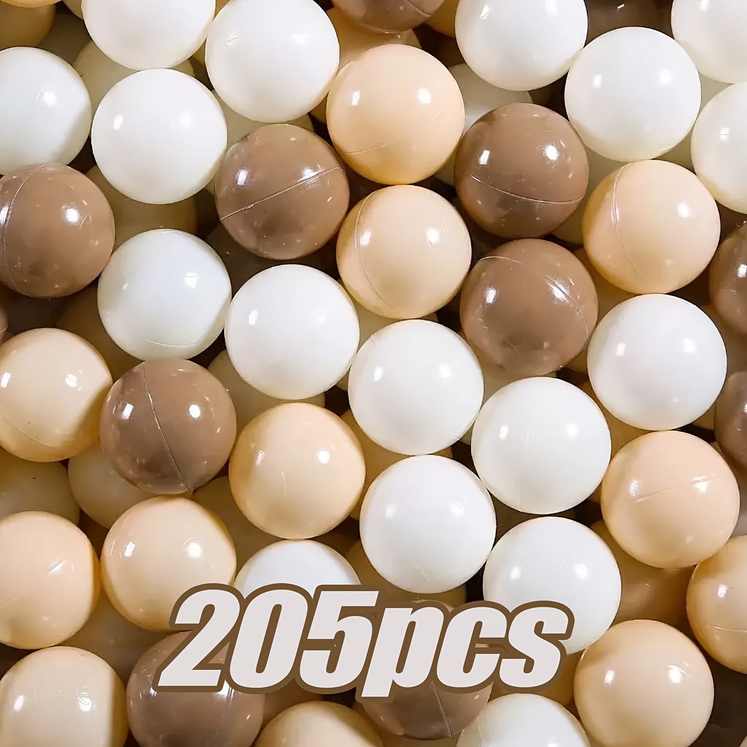 205pcs Ball Pit Balls Free Crush Proof Plastic Ball For Baby And Toddler -3 Bright Colors With Zip Storage Bag, Water Toys, Pool
