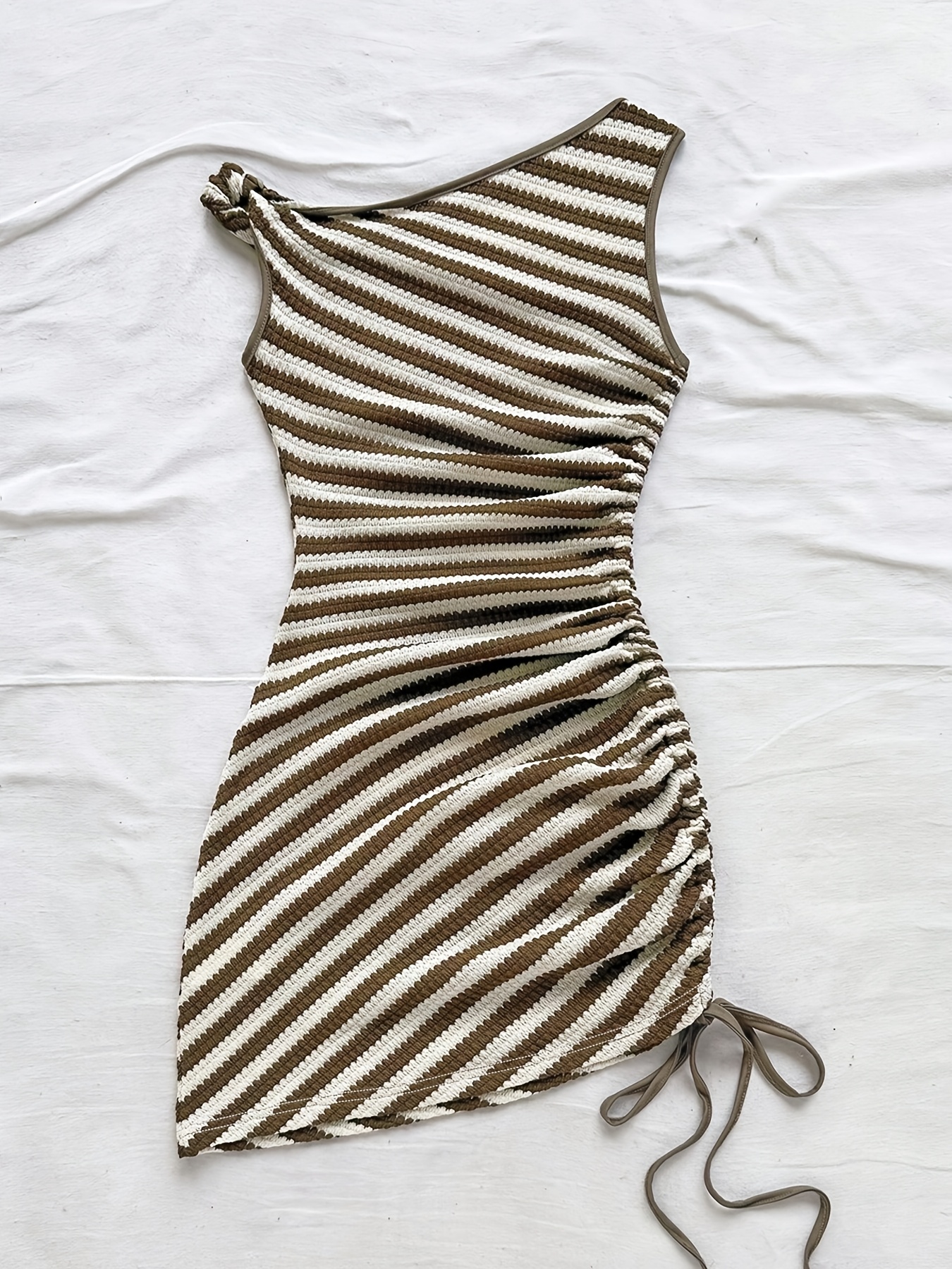 womens striped asymmetric neckline - Temu Mauritius