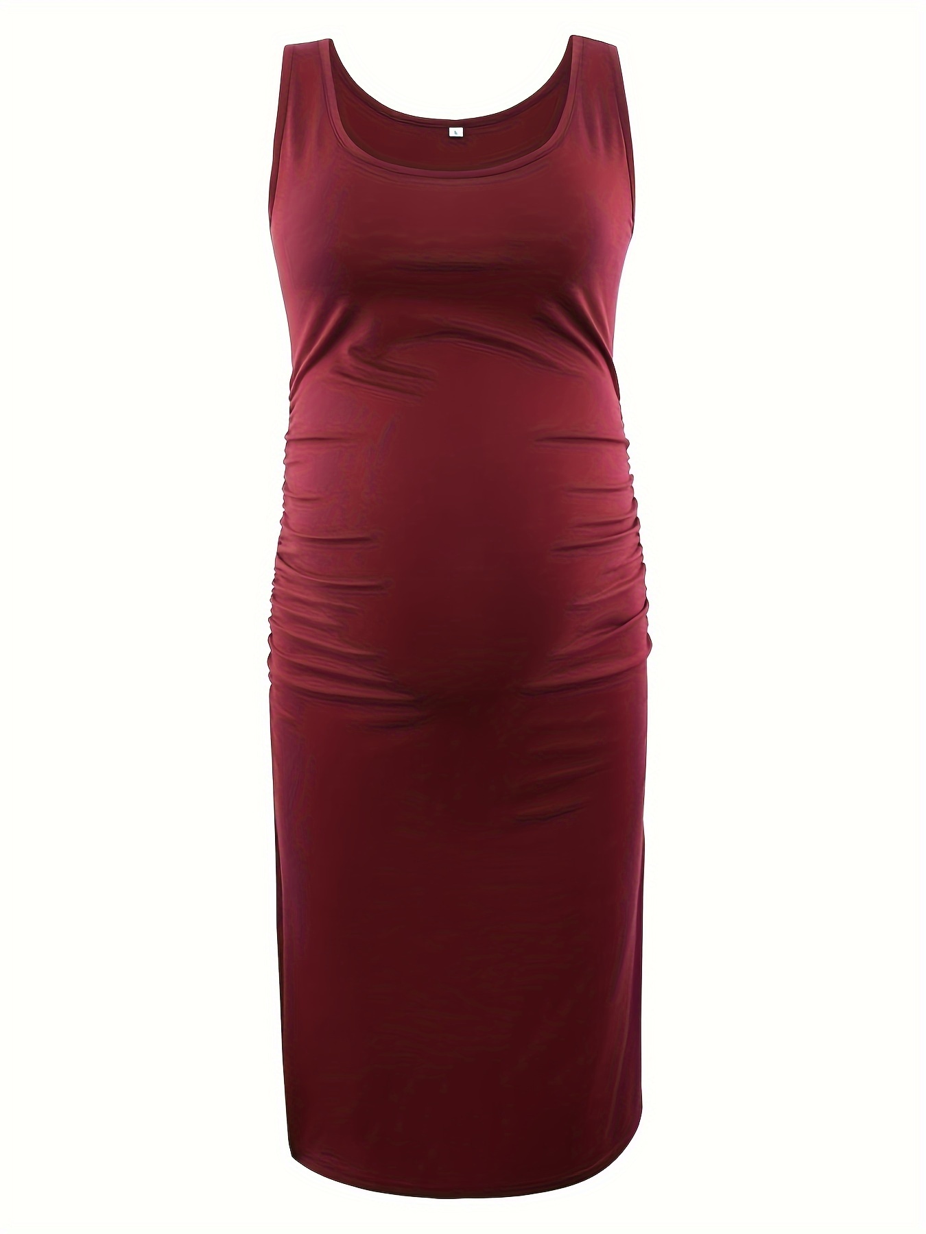 women summer sleeveless maternity dress pregnancy tank scoop - Temu