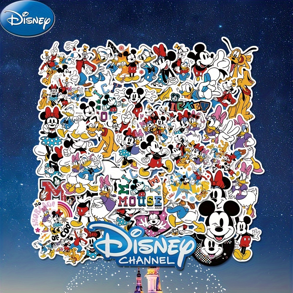 

charming Disney" Disney's Mickey, , Donald Duck & Friends: 50-piece Waterproof Sticker Set For Phones, Laptops, Guitars - Ume