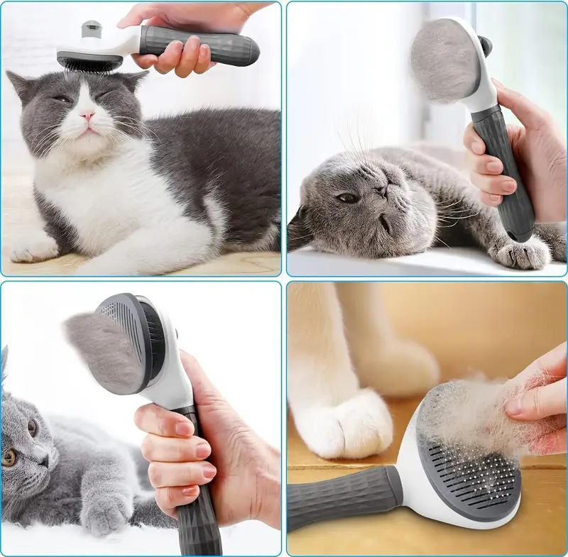 1 2pcs pet grooming brushes ideal for like teddy and large sized breeds tool for removing loose fur details 1