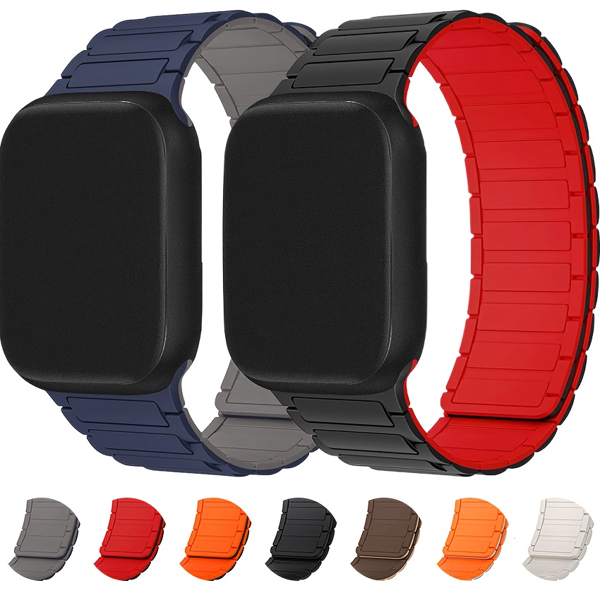 Magnetic Bands Compatible with Apple Watch Band 49mm 46mm 45mm 44mm 42mm 41mm 40mm 38mm Women Men, Sport Strap for iWatch Ultra 2 Series 10 9 8 7 6 SE 5 4