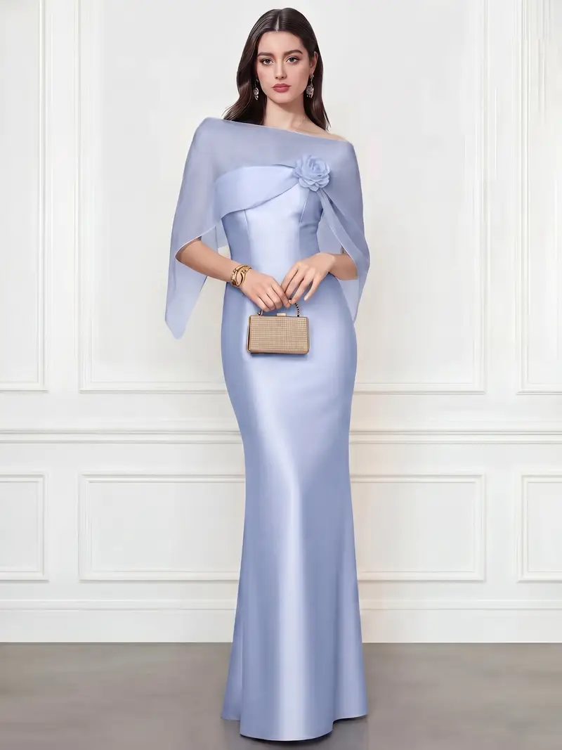 elegant solid color cocktail dress bodycon waist mesh shawl - Temu Oman elegant solid color cocktail dress bodycon waist mesh shawl - Temu Oman