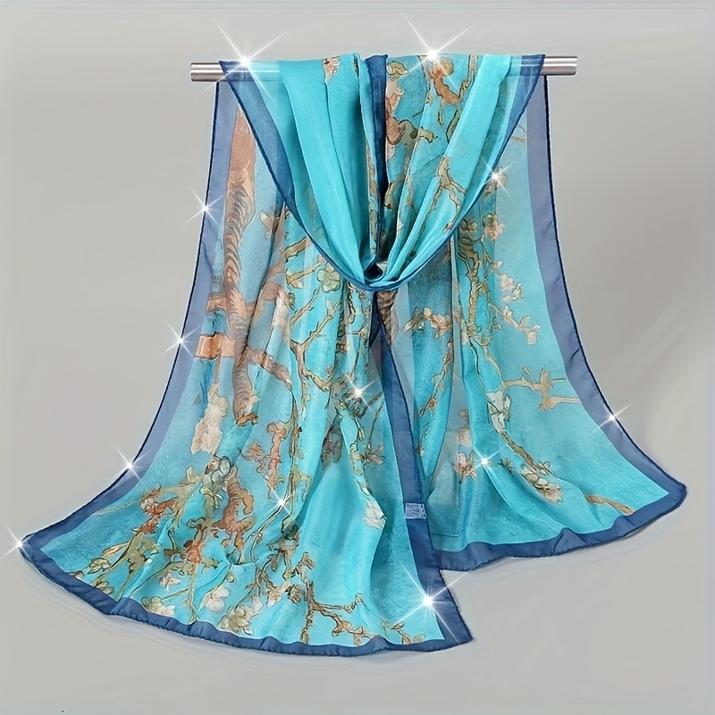 Image of Like Scarf - Lightweight And Elegant Printed Design, Outdoor Neck Wrap, Soft Chiffon Fabric, Suitable For , A Must-have Accessory For Spring And Autumn, Portable Travel Scarf