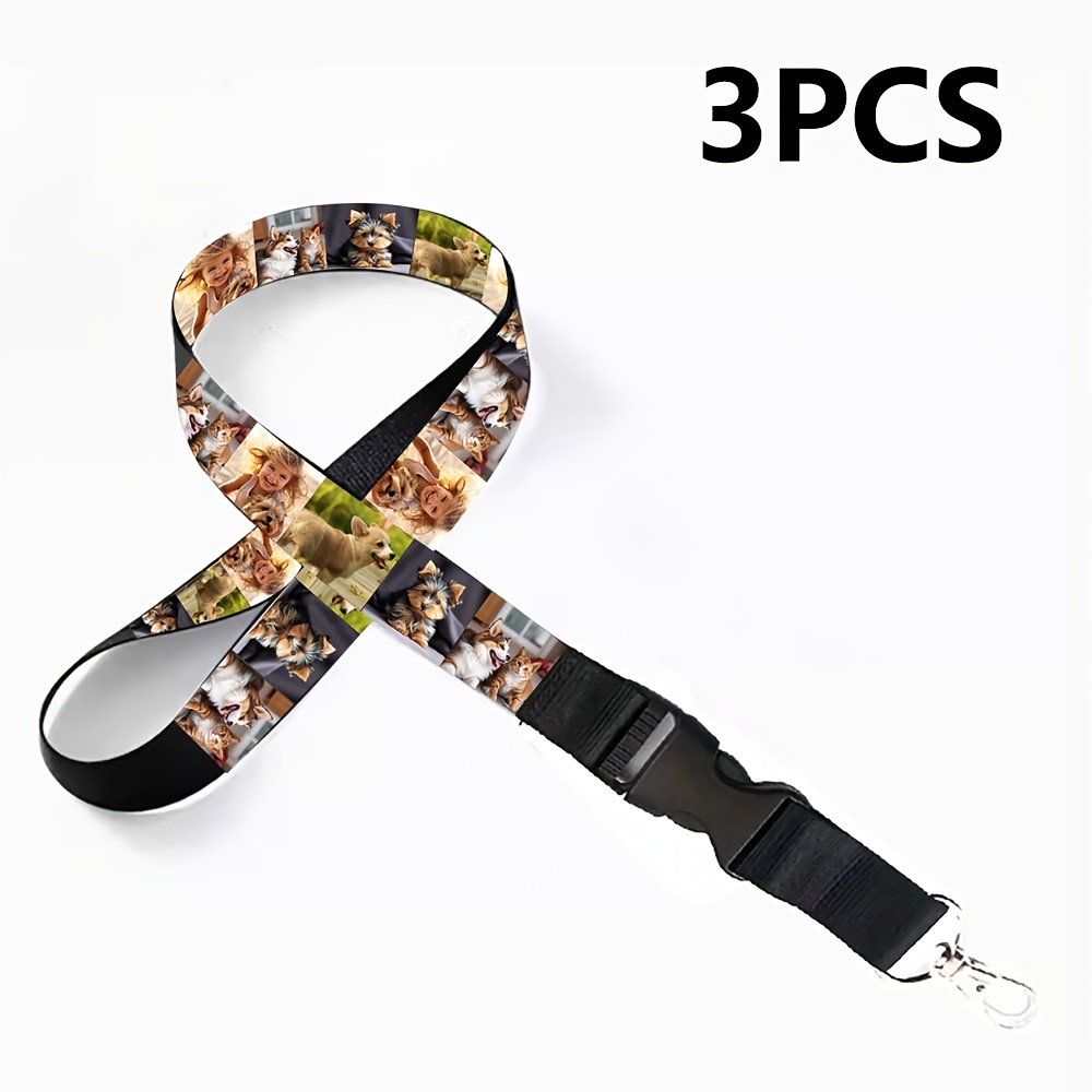 E-shop 2D 3/5/10 Stück Personalisierte Lanyards mit der Möglichkeit, bis zu 4 Fotos/Bilder Ihrer hinzuzufügen. Ideal zum Befestigen an Kameras, Handys,
