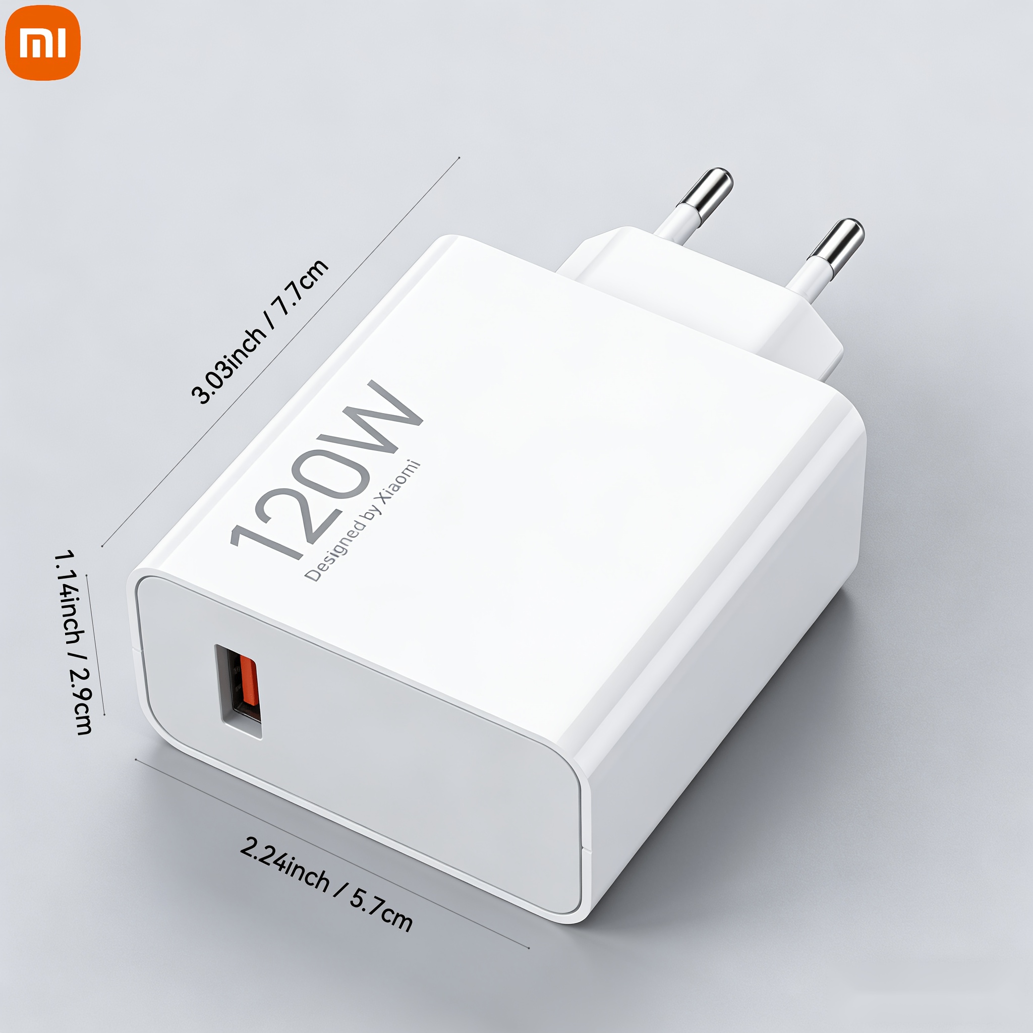 photo de l'article chargeur xiaomi 120w charge rapide version   eu/prise type c 120w haute   sortie intelligente compatible avec 120w/66w/27w/15w blanc