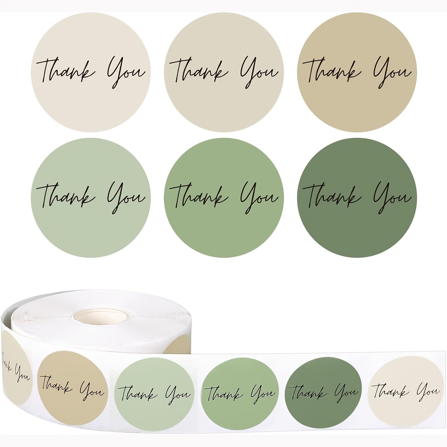 500pcs Thank You Stickers Suitable For - Round Elegant Cursive Thank You Labels With Multicolor Paper Sticker Sheets For Packaging, Party Favors, Gifts, Events - Gratitude Decals