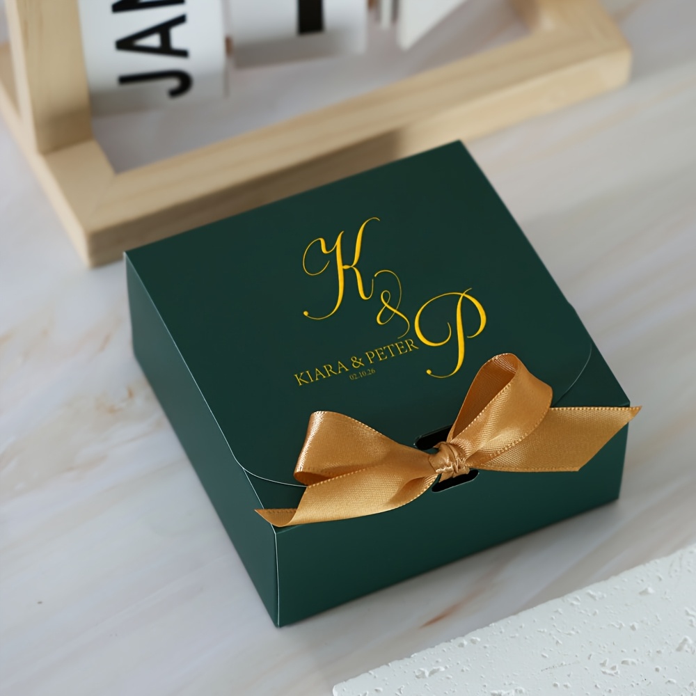 TEMU Gift For Her/him 10pcs Custom Square Gift Boxes, Suitable For Wedding, Holiday, Party, Holiday, School Class Party Supplies, Candy And Biscuit