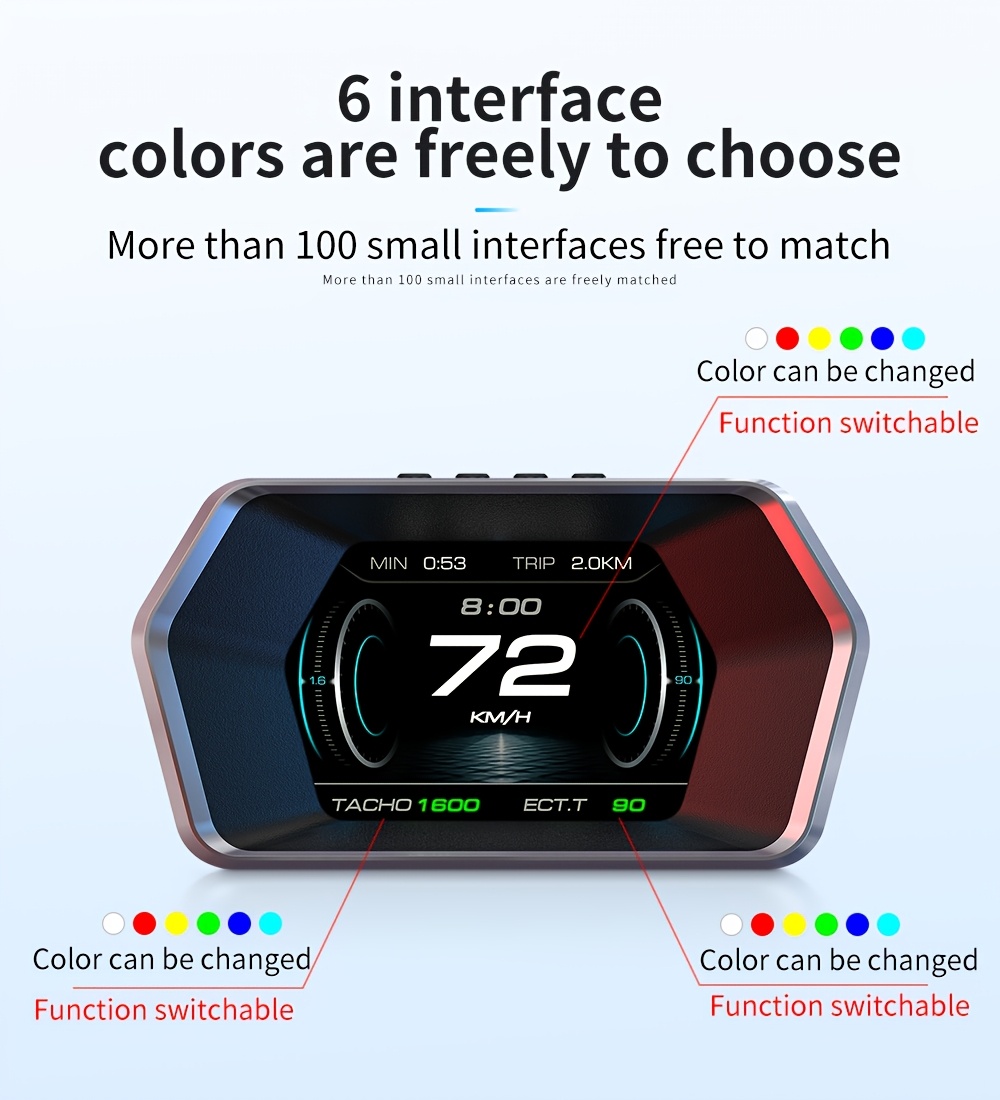 car   obd tester   hud gps computer speedometer windshield projector car dashboard speed displays system modification car accessories Product details 9