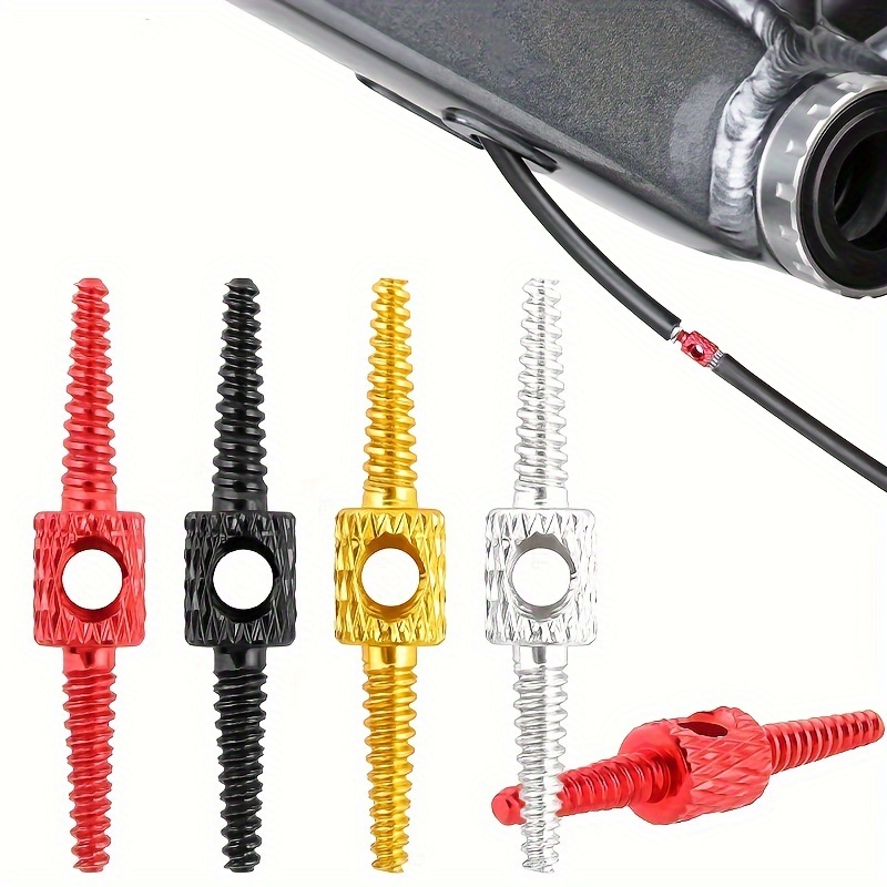 

1pc Bike Cable Guide - Aluminum Alloy, Internal Routing Tool For Brakes & Gear Shifting - In Black, Red, Golden, Silvery