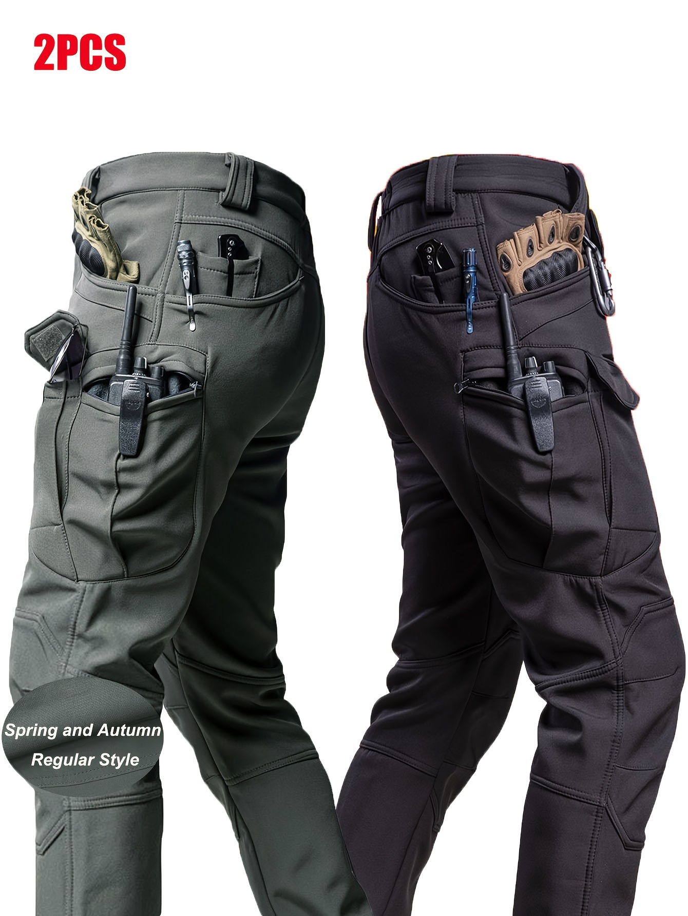 pantalones tácticos de entrenamiento para hombre, ideales para   y otoño, pantalones de     y holgados para exteriores, juego de  