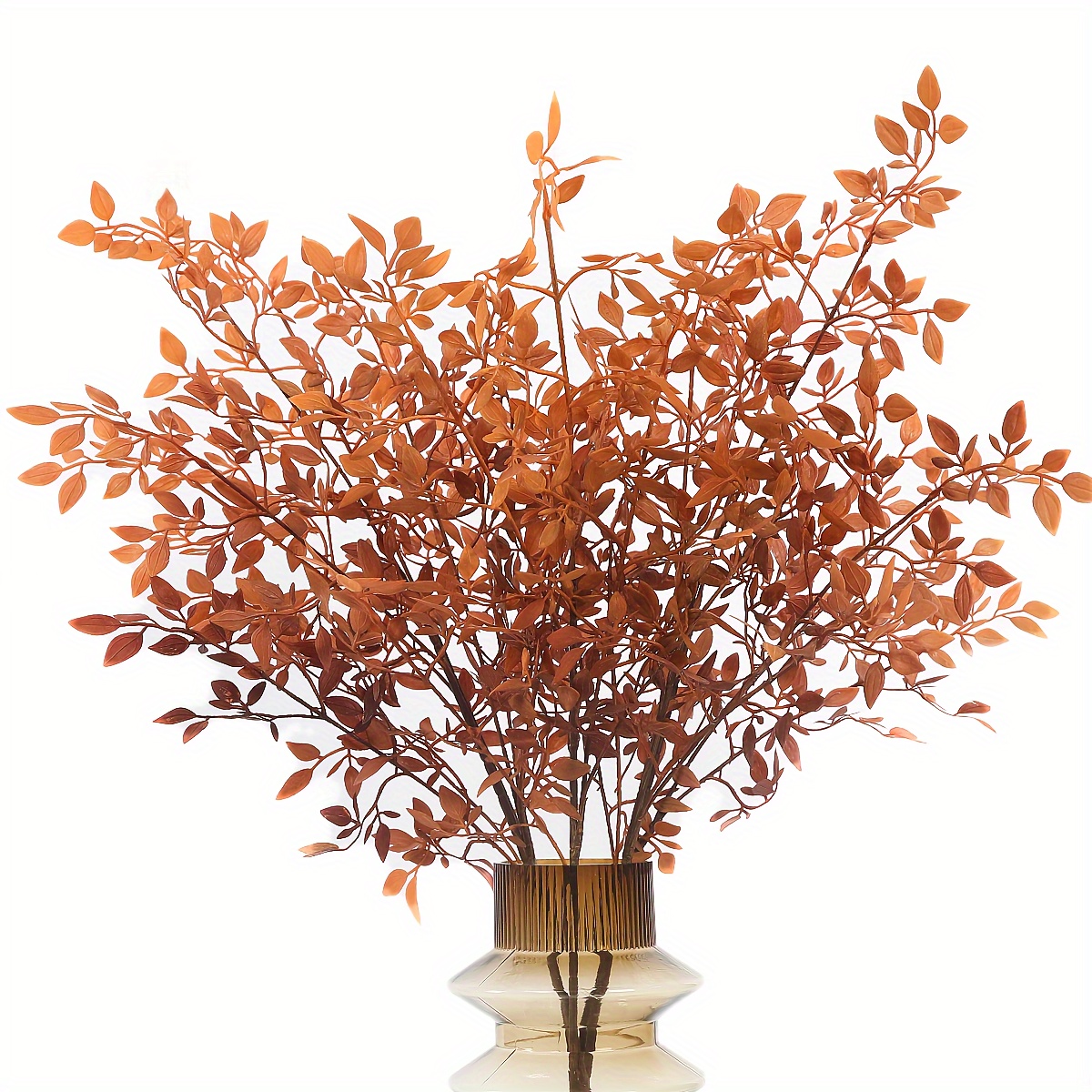 

Set Of 3 Artificial Autumn - Bamboo Leaves Stems For Indoor Thanksgiving Decor, Plastic Thanksgiving Centerpieces For Dining Table, Fireplace, Halloween, Christmas, Hanukkah, 's Day Home Decoration