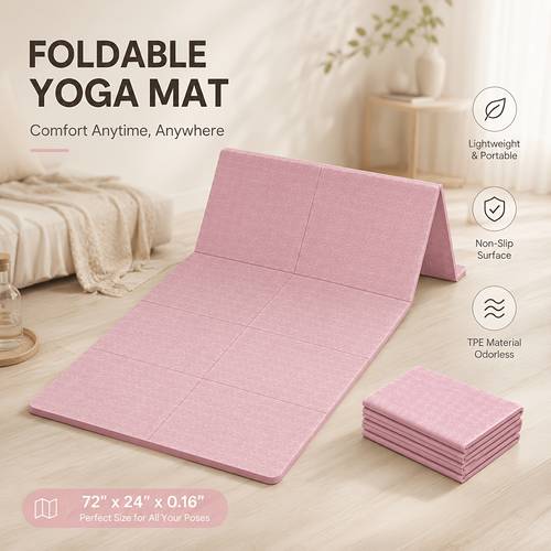 foldable yoga mat for travel 72 inches x 24 inches x 0 16 inches mens and womens outdoor non slip pilates mats foldable wide yoga mat suitable for exercise and fitness suitable for travel storage yoga and home fitness