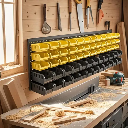 60pcs heavy duty wall mounted storage bins garage tool organizer for screws nuts bolts car hardware parts diy toolbox with