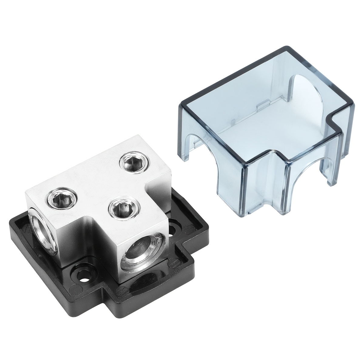 TEMU 1in 2 Out Sand Nickel Junction Box/power Distributor Module, Suitable For Cars, Rvs, Yachts, Etc