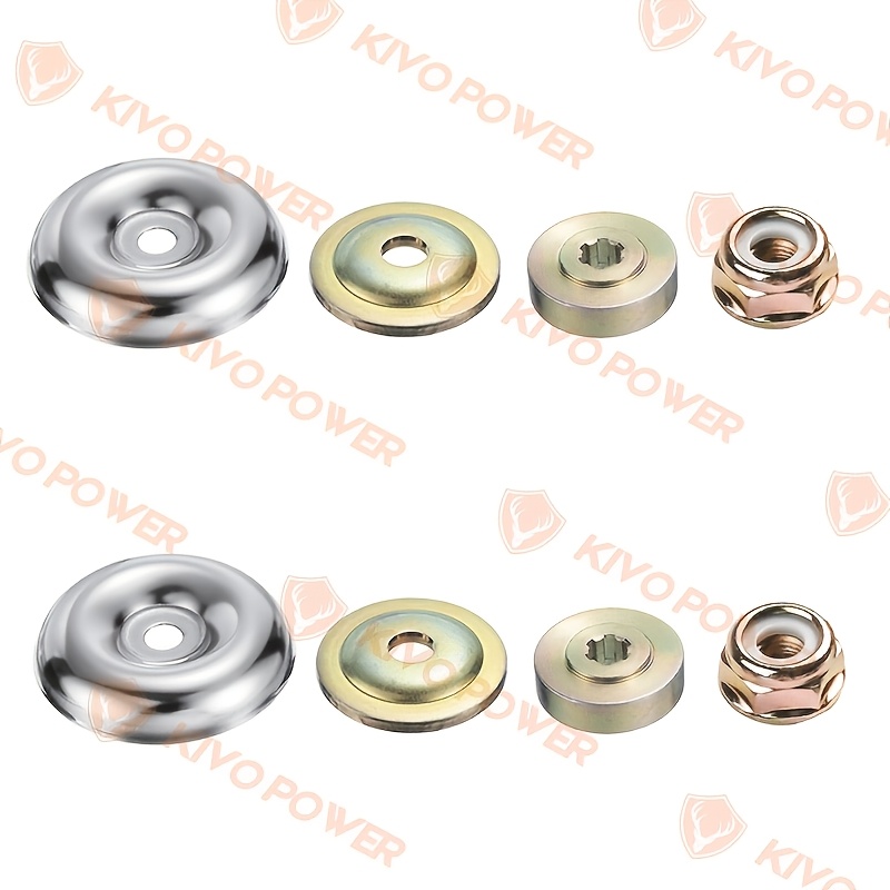 TEMU Mower Head Adapter M10*1.25 Left-hand Thread Nut Pressure Plate Fixing Kit, Trimmer Head Mower Blade Fastener, Trimmer Brush Cutter Garden Tool,