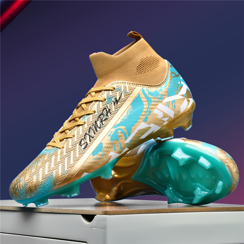 [zapatillas] Botas de Fútbol Ligeras para Hombre - Calzado de Entrenamiento y Partido para Todas las Estaciones con Parte Superior Sintética Transpirable, Diseño Vibrante Morado y Blanco, Suela de Goma Duradera para Tracción en Césped y Césped Artificial