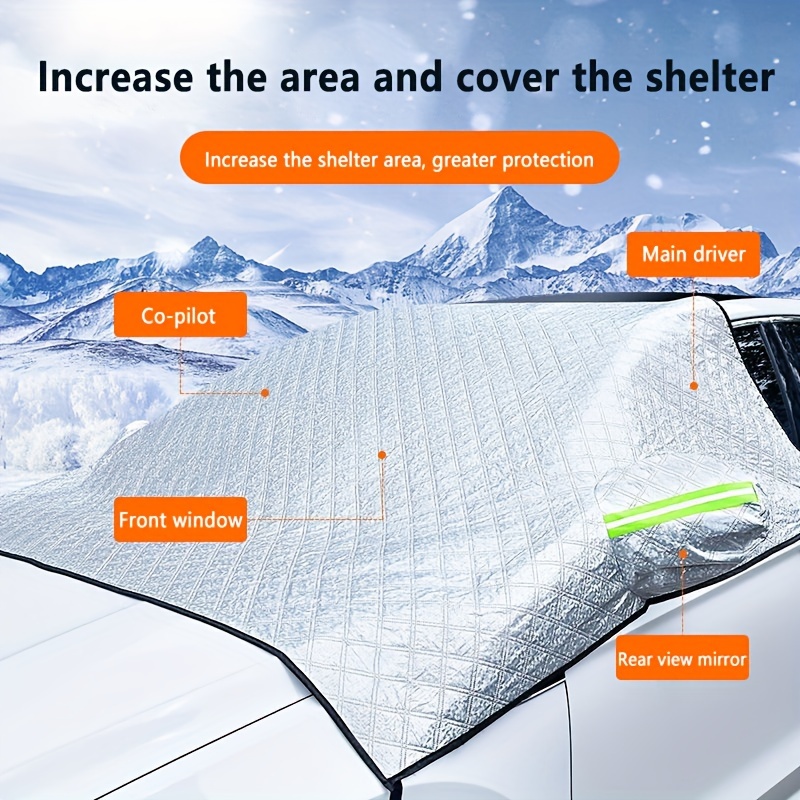 

4-layer Car Windshield , Covering, Blocking Snow, Ice, , Anti Frost Wipers And Rearview Mirror Protectors, Car Windproof Sunshade Cover, Suitable For Most Car Models