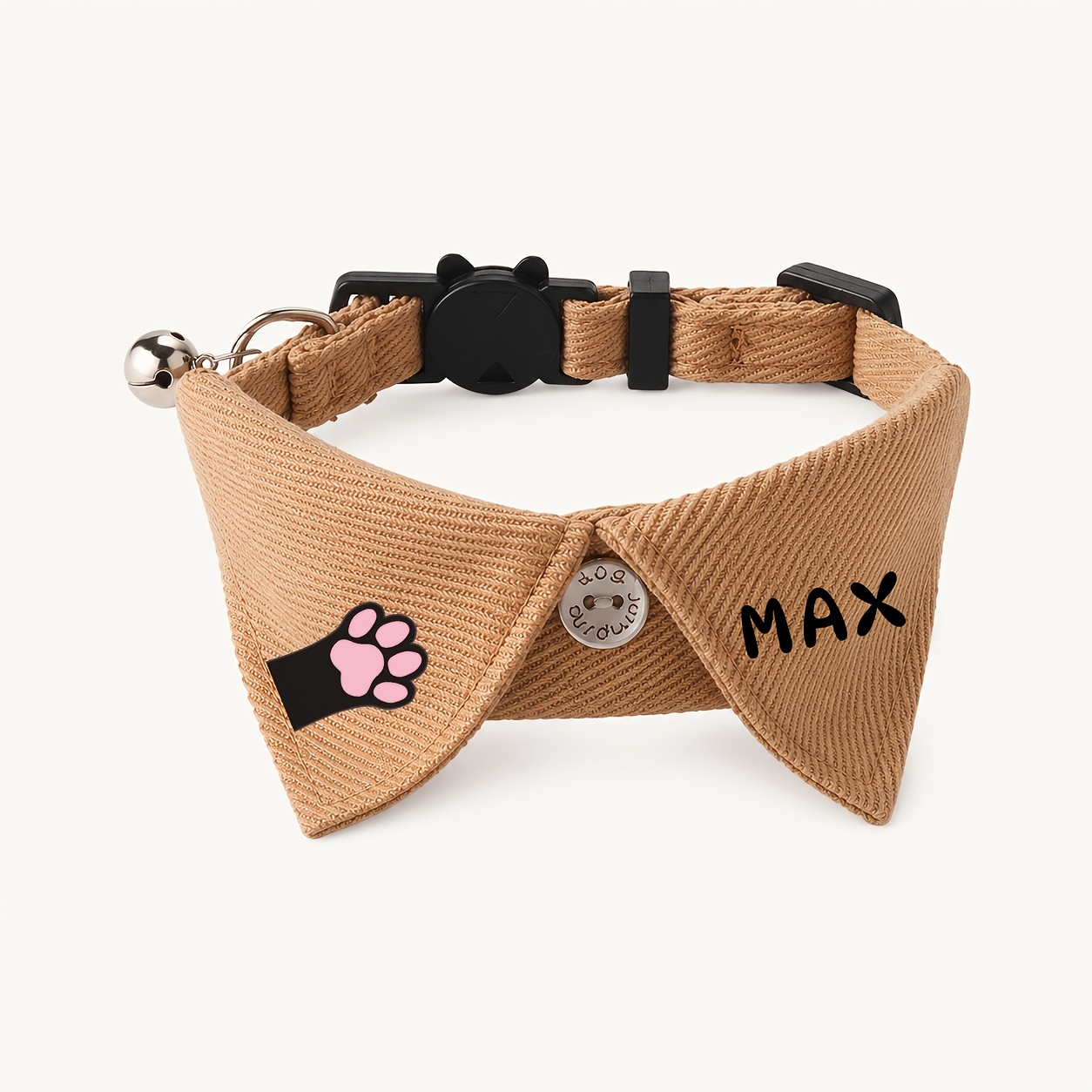 TEMU Customizable Names Or Words. Personalized Custom Cat Bow Collar. Adjustable Neck . Lightweight And Comfortable Without Straining The Neck.