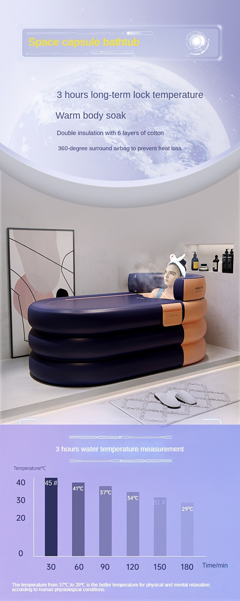 portable foldable spa bathtub for home bathroom balcony patio use hot tub accessories hot tub for adults details 5
