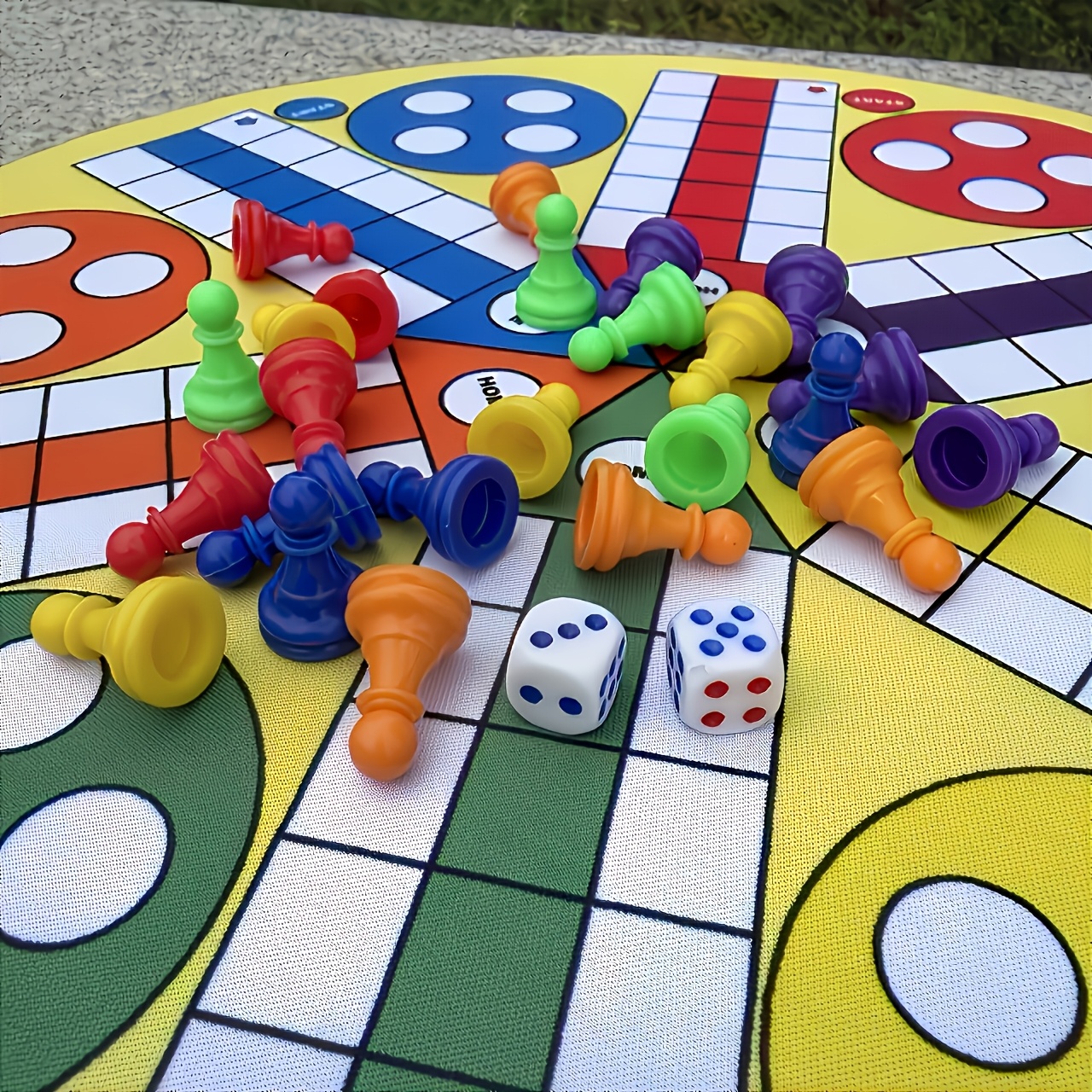 Juego de Damas de Goma Voladoras, Incluye: Tablero Redondo Grande de 45 cm + 24 Damas e...