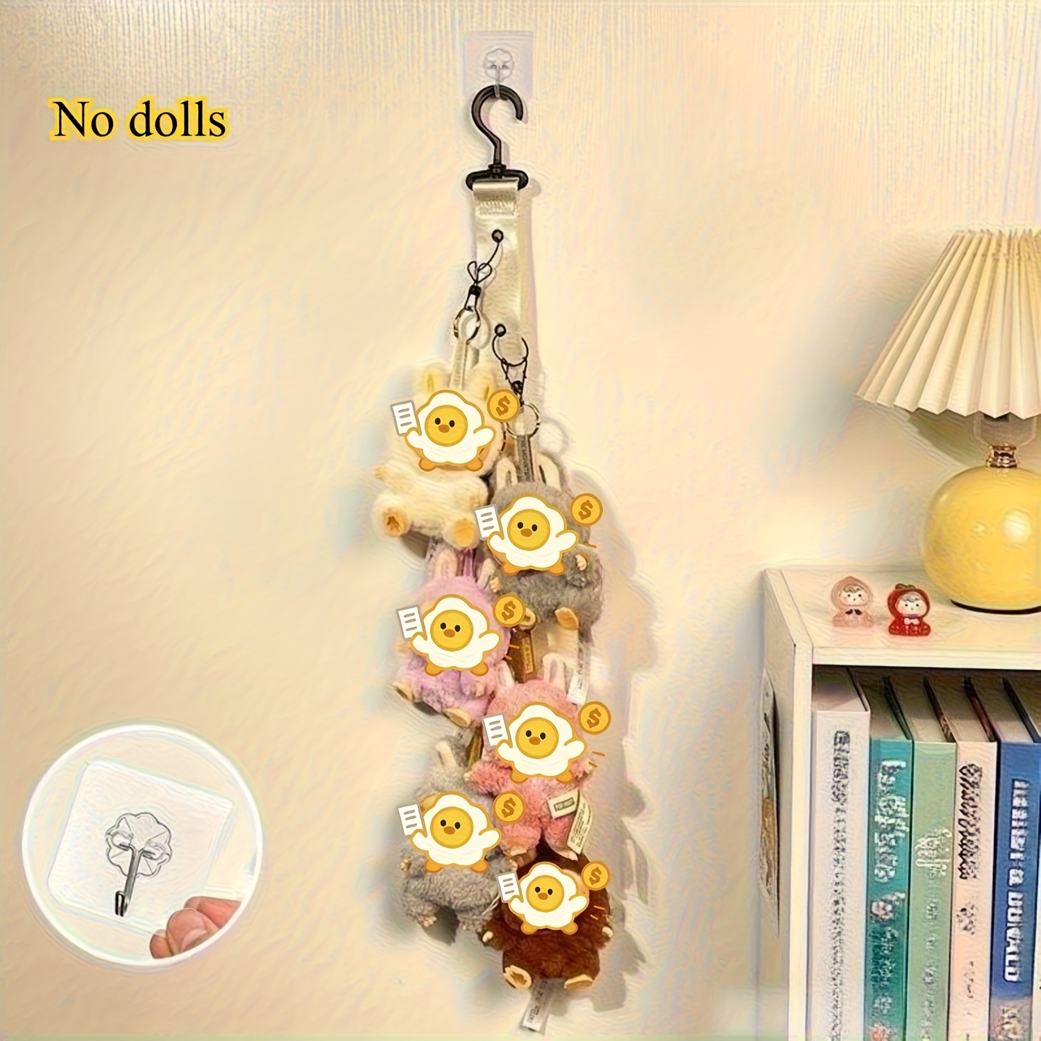 TEMU Plush Toy Display Storage Bag Collection Grade Plush Doll Display Hook, Excluding Dolls