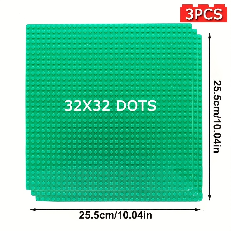 Image of 3pcs/set Base Plate Blocks, Studs Classic Figures Building Blocks, Bricks , Blocks Building Toy Accessories, Birthdays Gifts, Christmas Gift, And New Year Gifts