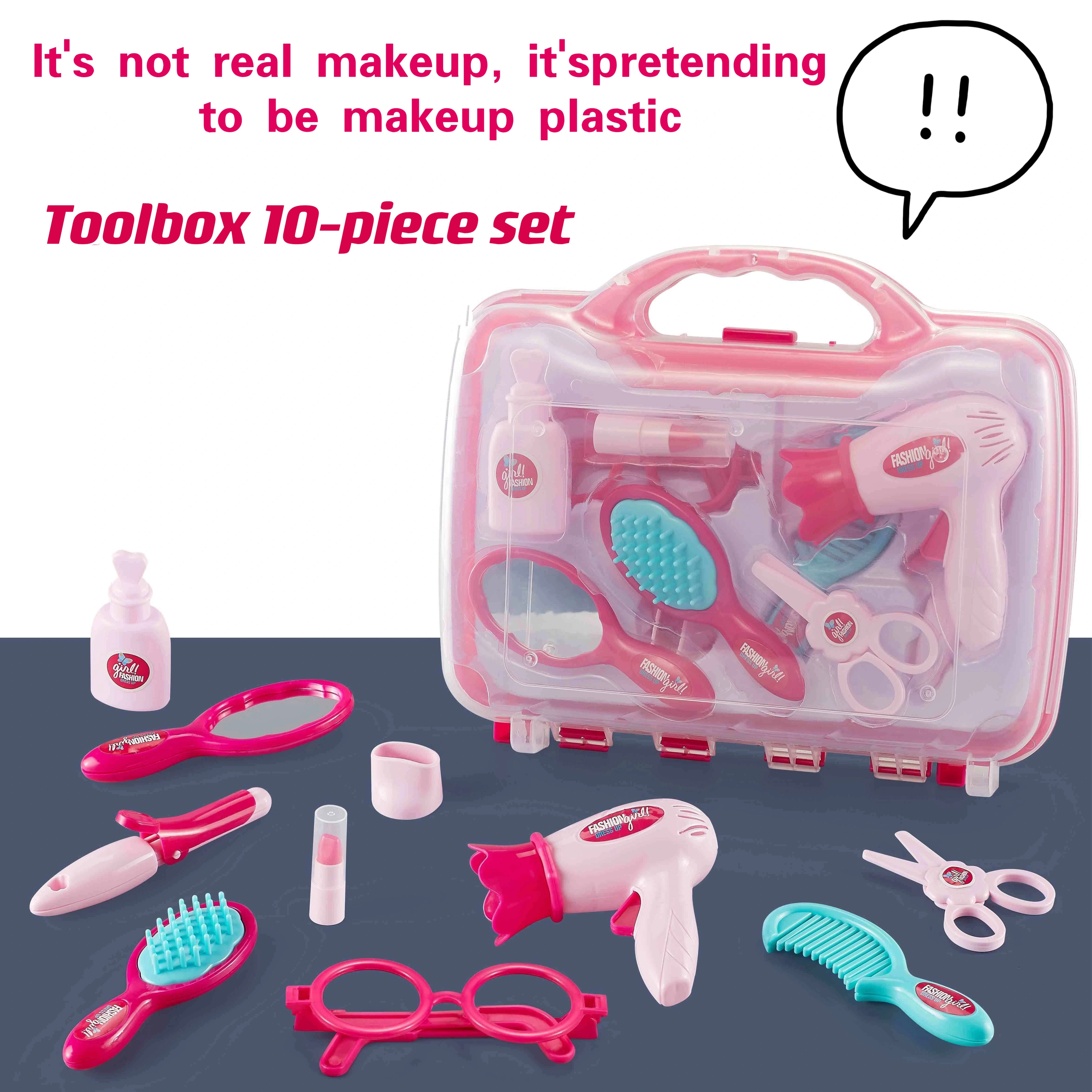 Boîte de jeu de maquillage pour enfants, kit de maquillage pour