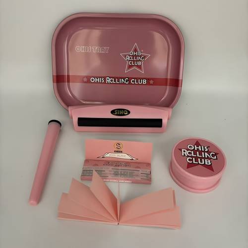 1 cigarette roller 1 booklet of 50 rolling papers 1 storage tube 1 tobacco grinder 1 booklet tray essential for smokers tobacco accessories set smokers gift