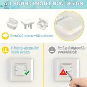 30 60pcs us outlet covers proofing outlet covers safety electric plug protectors to prevent details 3